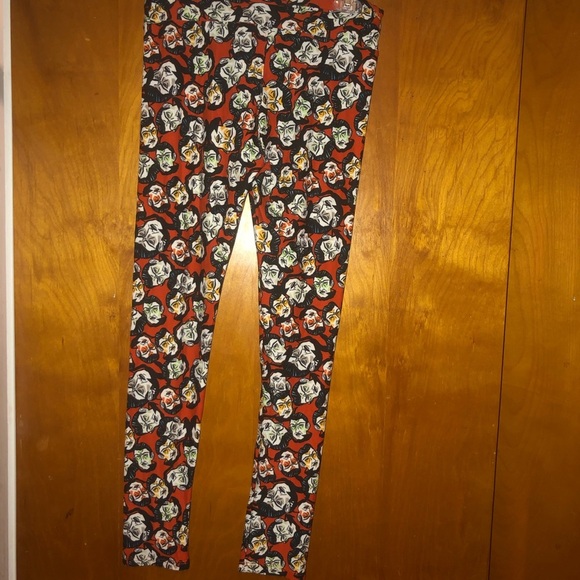 Lularoe vampire head dracula print leggings OS - Picture 2 of 3